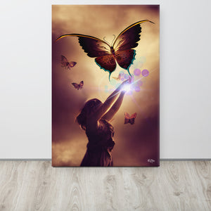"Spread Your Wings and Fly" - Surrealism Art, Beautiful Butterflies Being Released on Canvas