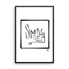 SIMPLIFY - Framed photo paper poster
