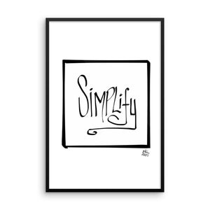 SIMPLIFY - Framed photo paper poster