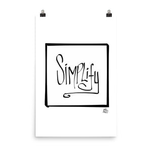 Simplify - Photo paper poster