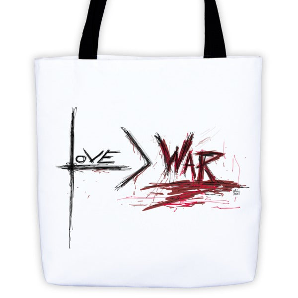 Love is Greater than War - Tote bag